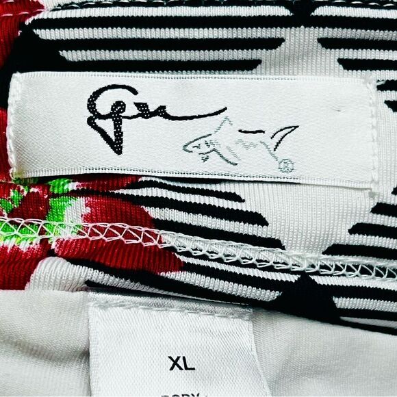 Greg Norman Skirt Skort Floral/Plaid Print Pull On Stretchy Golf Tennid Sz XL - Picture 8 of 9